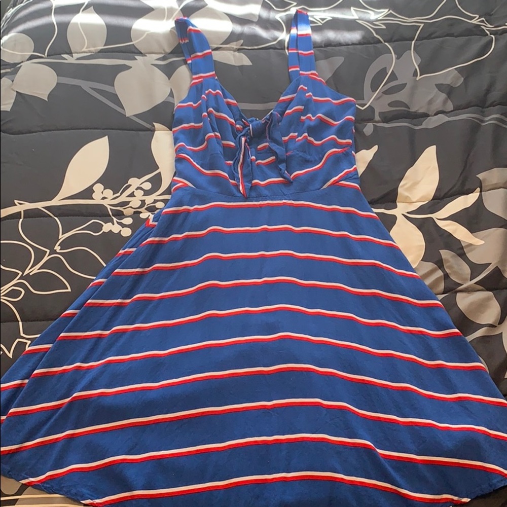 Red, white, and blue summer dress
